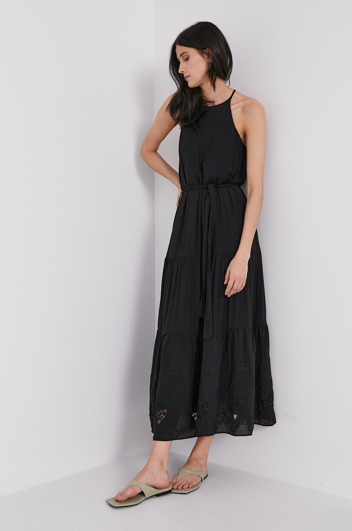 Šaty Desigual maxi černá 21SWVW16
