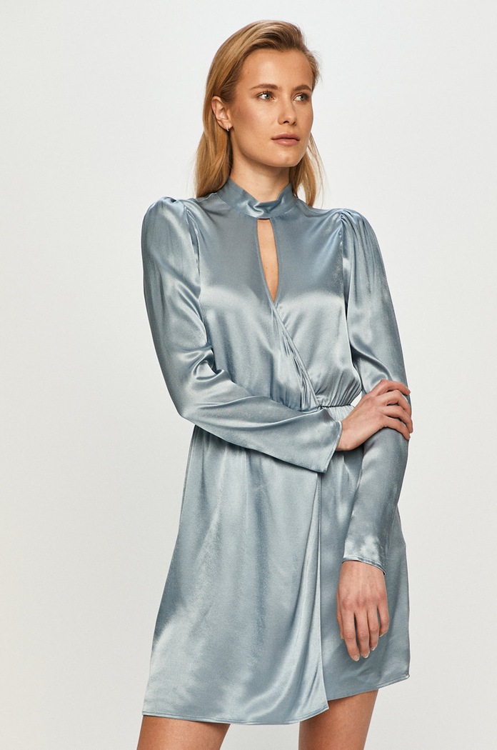 The Kooples - Šaty viskóza modrá FROB22143K