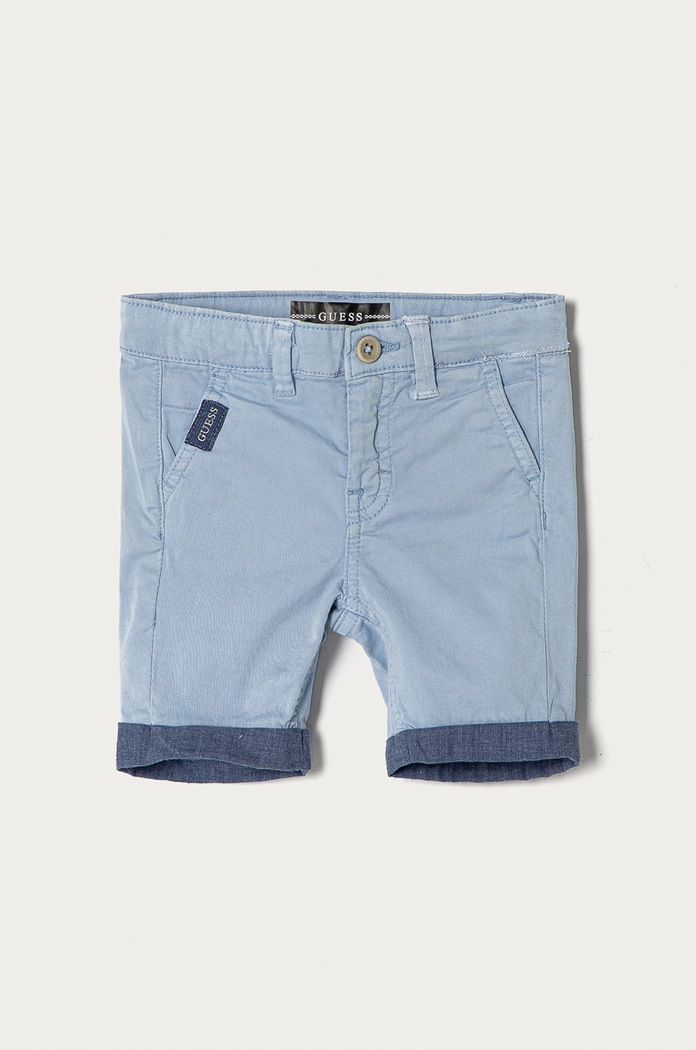 Guess Szorty dziecięce bawełna niebieski N1RD04.WD3T0