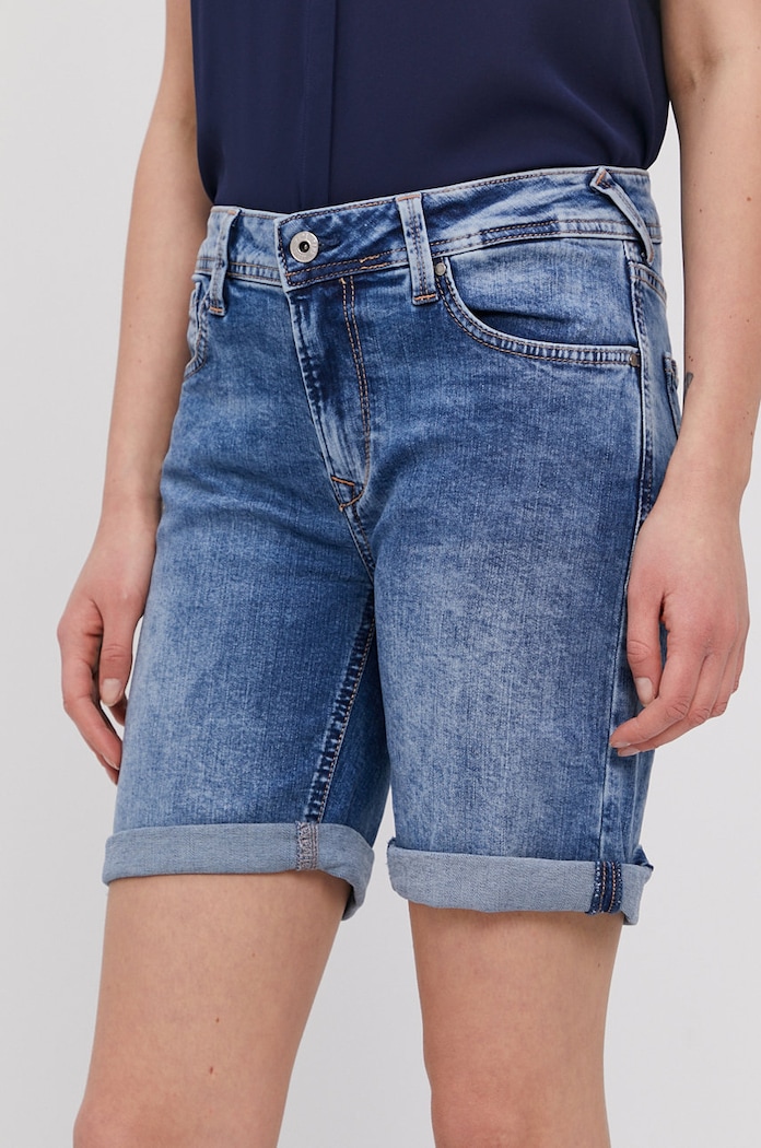 Pepe Jeans Szorty jeansowe niebieski PL800493HG9.000