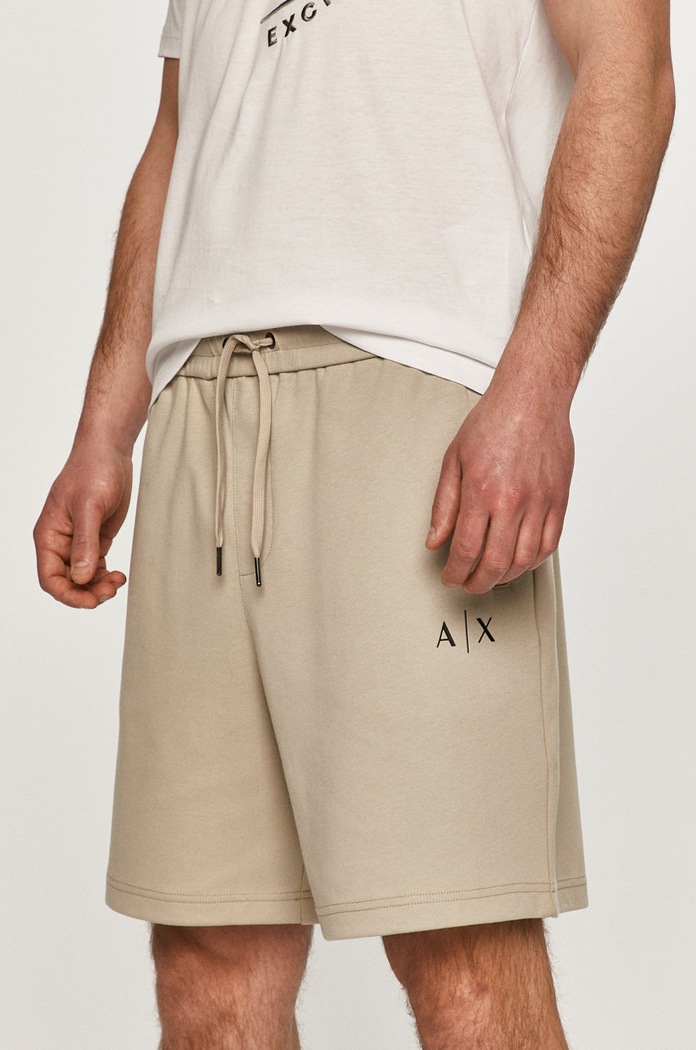 Къс панталон Armani Exchange памук сив 3KZSFN.ZJ8FZ