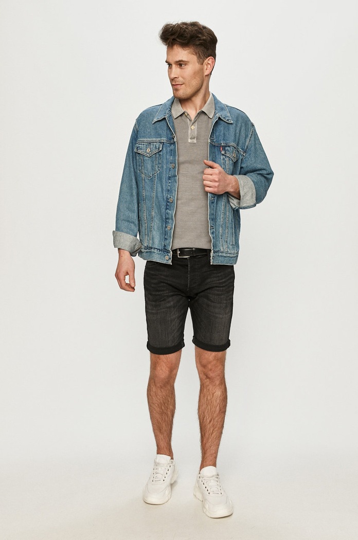Jack & Jones Szorty jeansowe 12170318 czarny AA00