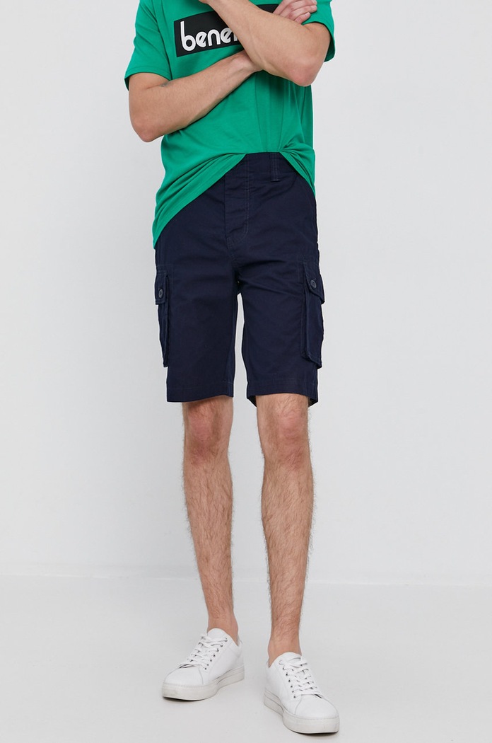 United Colors of Benetton Szorty bawełna granatowy 4LN559568.016