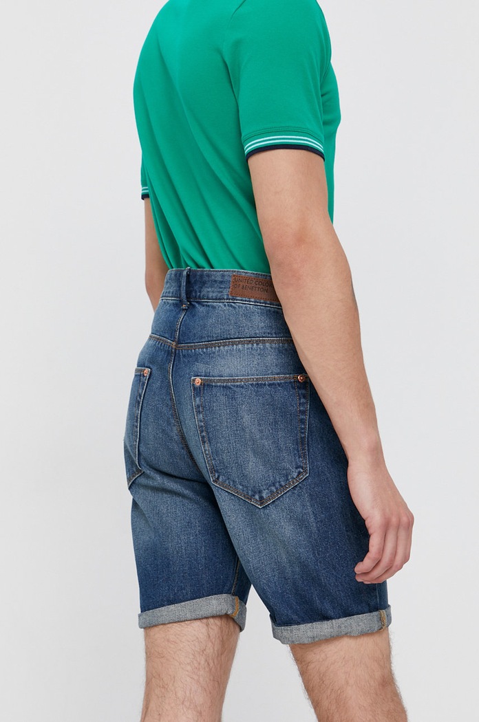 Oblečenie United Colors of Benetton Rifľové krátke nohavice United Colors of Benetton 4AW759528.901 modrá
