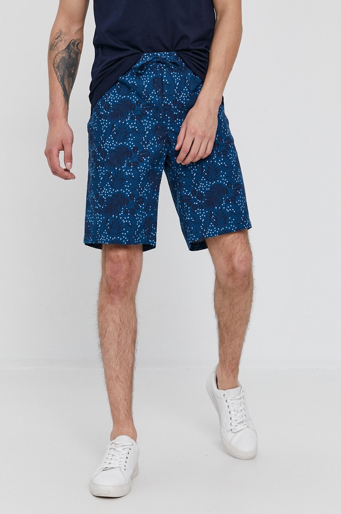 Sisley Pantaloni scurți bumbac albastru 4ZV8594B9.902
