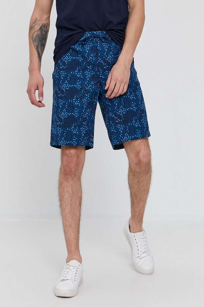 Sisley Pantaloni scurți bumbac albastru 4ZV8594B9.902