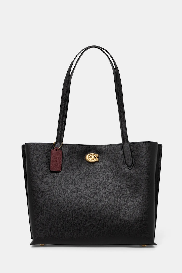 Coach - Torebka skórzana C0689 Willow Tote skóra licowa czarny C0689