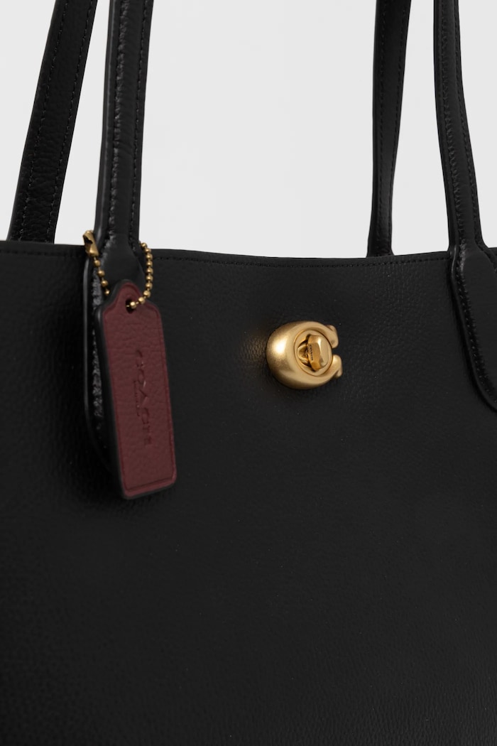 Coach - Torebka skórzana C0689 Willow Tote czarny C0689