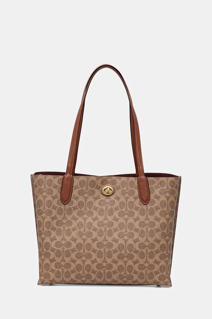 Coach kožená kabelka přírodní kůže hnědá C0693