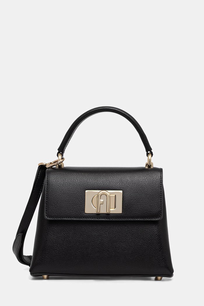 Furla crossbody torbica ženska usnjena 1927 Mini Top Handle črna WB00109.ARE000.O6000