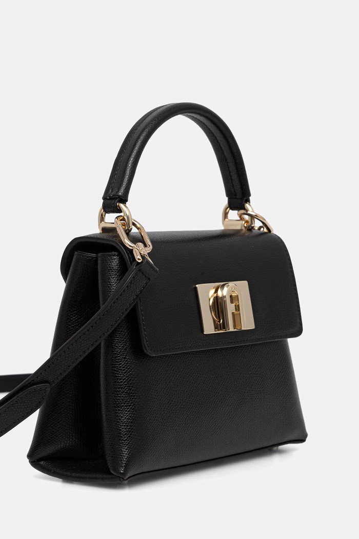 Furla crossbody torbica ženska usnjena 1927 Mini Top Handle WB00109.ARE000.O6000 črna AA00