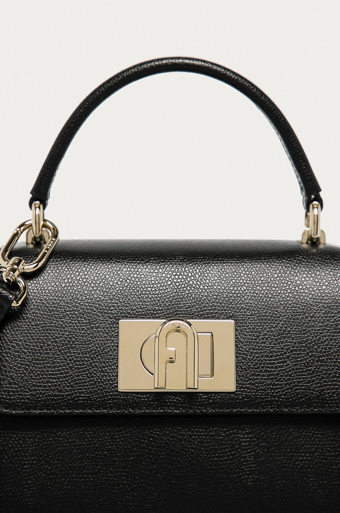 Doplnky Furla crossbody kabelka dámska kožená 1927 Mini Top Handle WB00109.ARE000.O6000 čierna