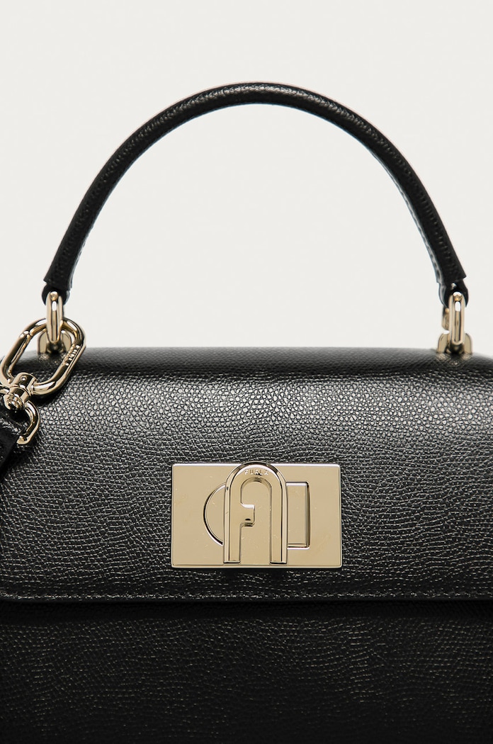 Doplnky Furla crossbody kabelka dámska kožená 1927 Mini Top Handle WB00109.ARE000.O6000 čierna