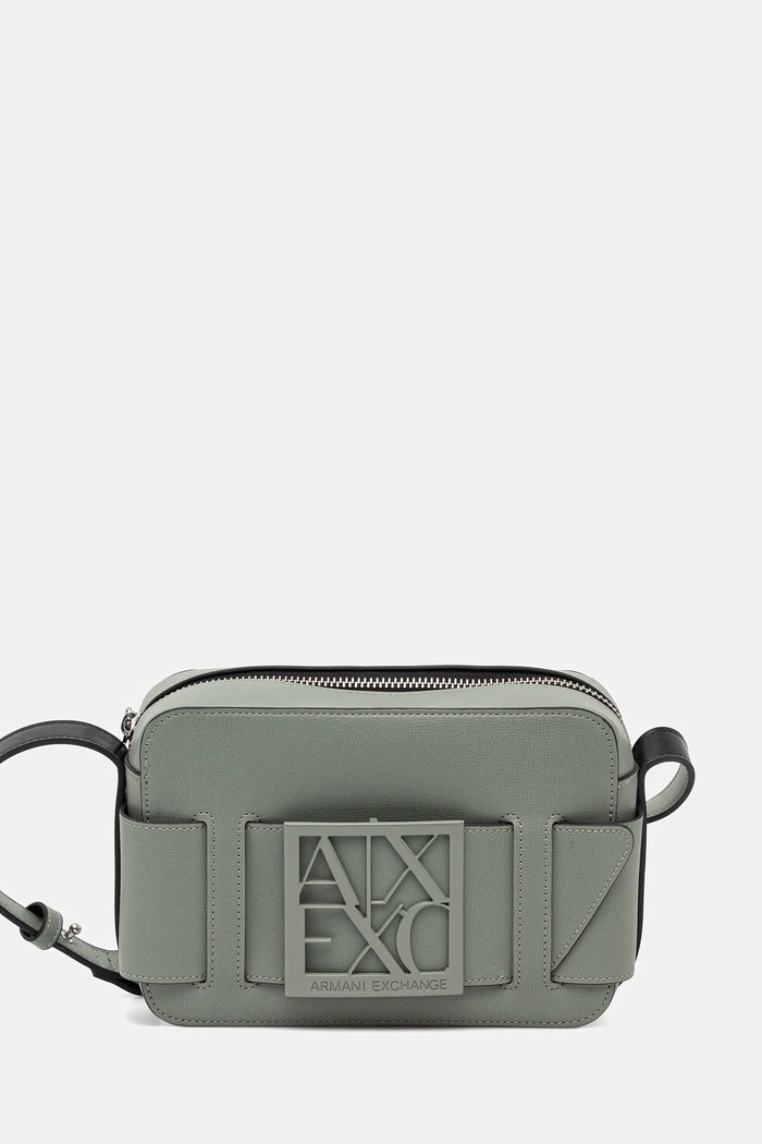 Armani Exchange geantă crossbody pentru femei cu imitație de piele verde 942699.0A874