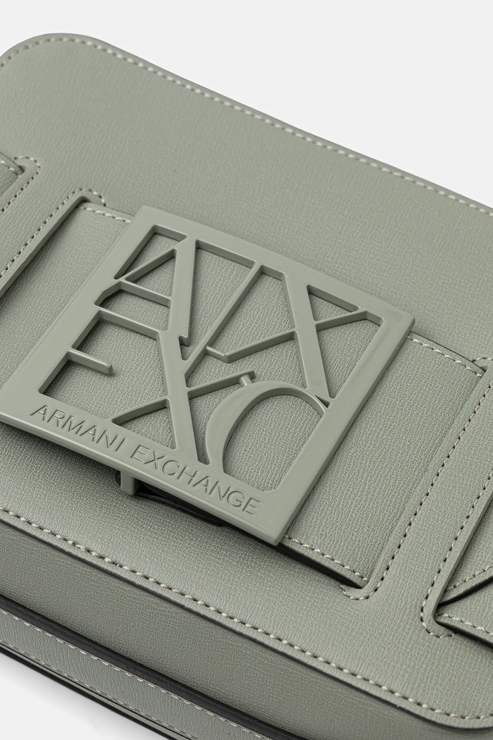 Armani Exchange geantă crossbody pentru femei cu imitație de piele verde 942699.0A874
