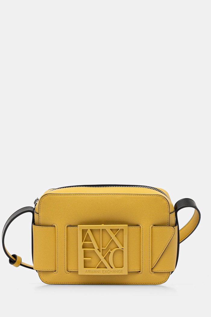 Armani Exchange Geantă crossbody pentru femei cu imitație de piele galben 942699.0A874