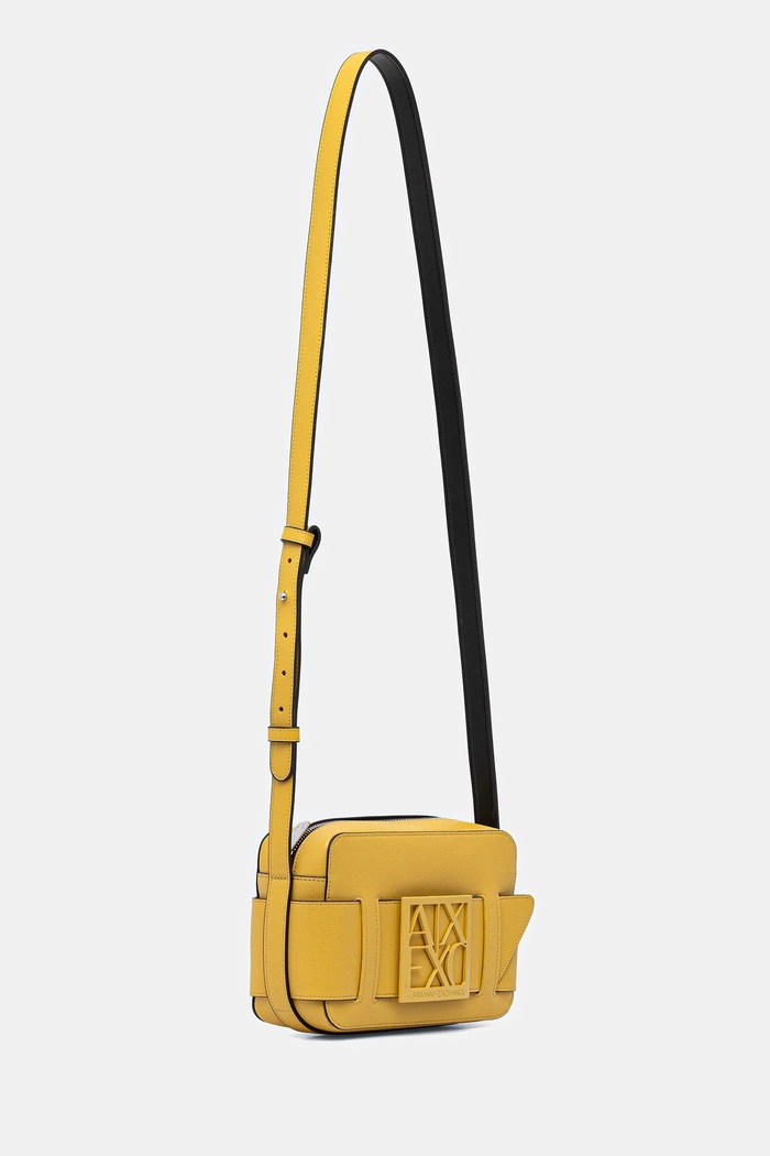Armani Exchange Geantă crossbody pentru femei cu imitație de piele 942699.0A874 galben SS26