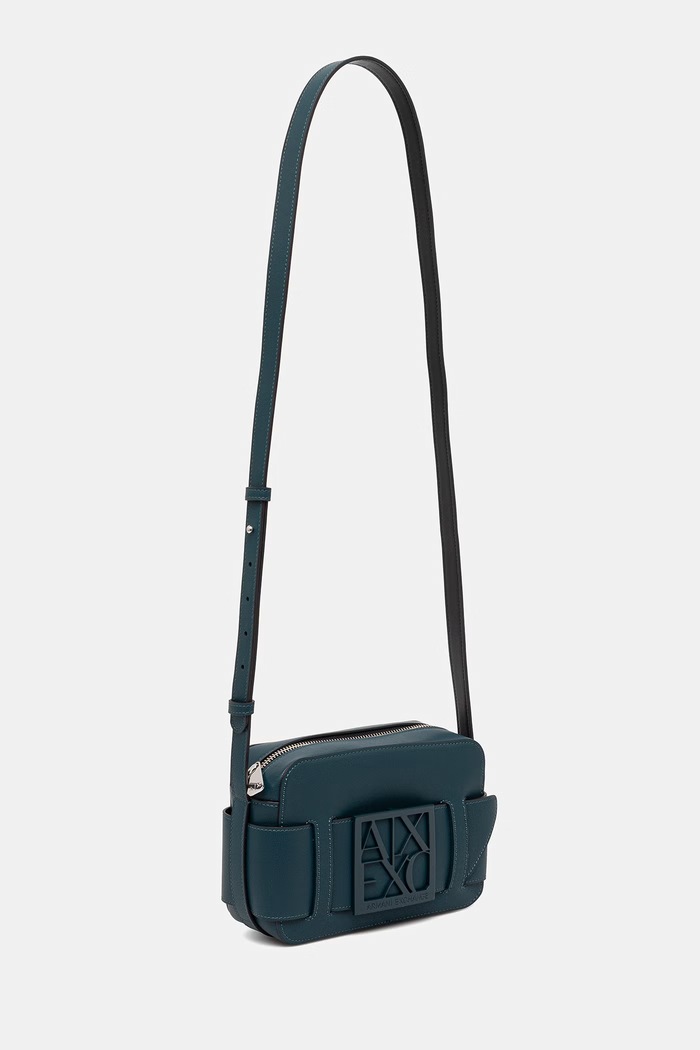 Armani Exchange geantă crossbody pentru femei cu imitație de piele 942699.0A874 turcoaz SS26
