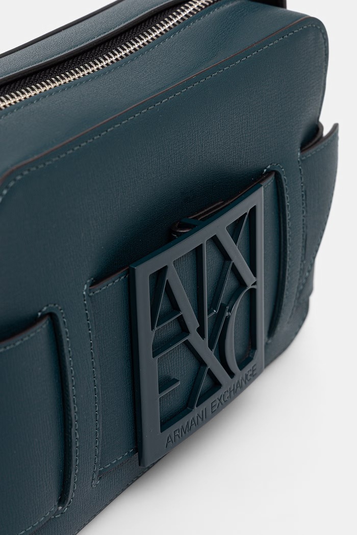 Armani Exchange geantă crossbody pentru femei cu imitație de piele turcoaz 942699.0A874