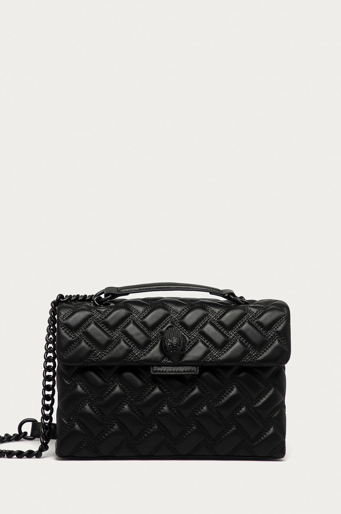 Kurt Geiger London Torebka skórzana skóra licowa czarny 7387500109