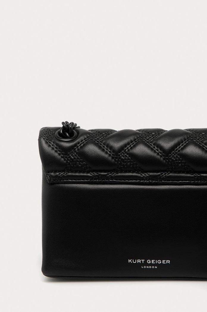 Kožená kabelka Kurt Geiger London Kensington černá 7376600109