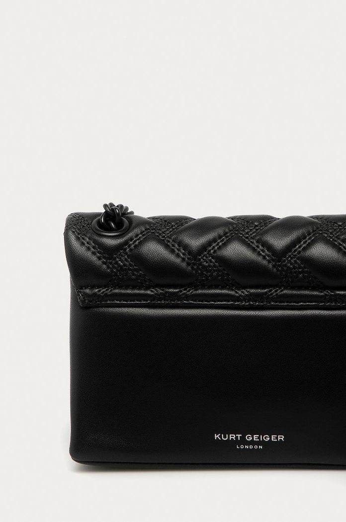 Kožená kabelka Kurt Geiger London Kensington černá 7376600109