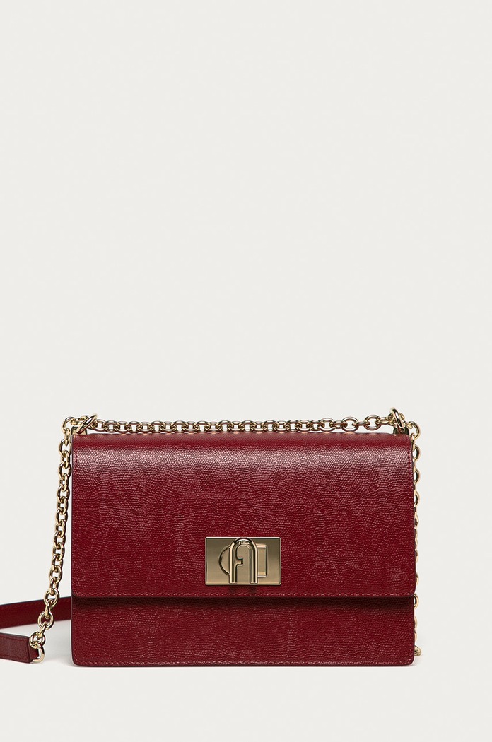Furla - Poseta de piele 1927 uni burgundia BAFIACO.ARE000.CGQ00