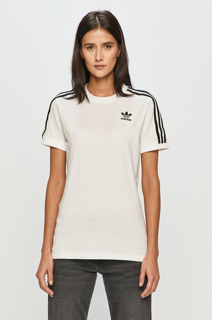 Ρούχα Βαμβακερό μπλουζάκι adidas Originals GN2913 λευκό