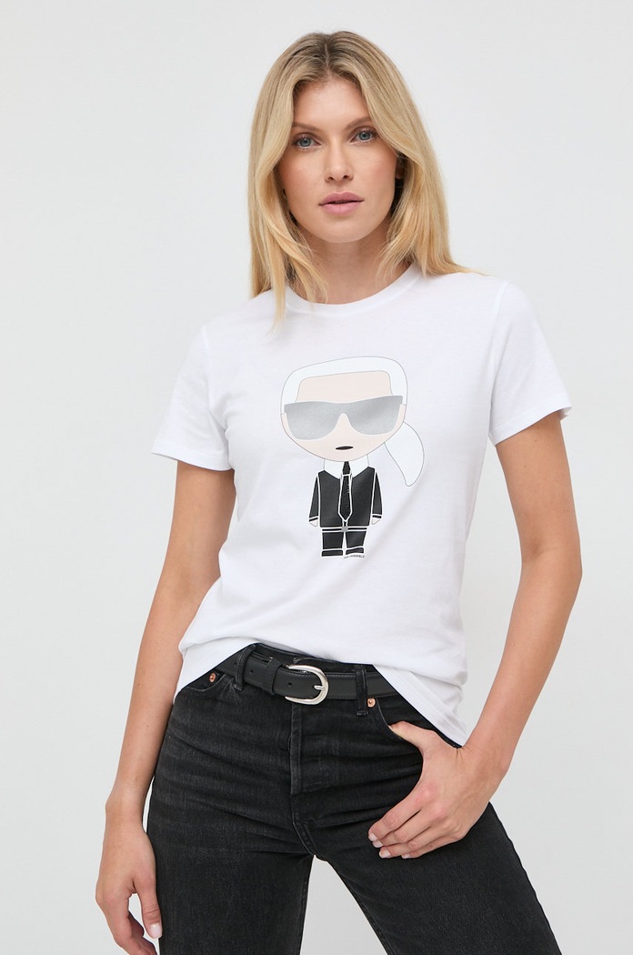 Odzież Karl Lagerfeld T-shirt 210W1721 210W1721 biały