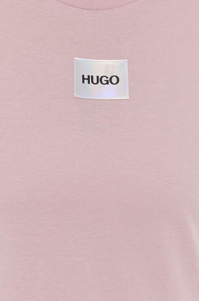 T-shirt bawełniany 50456008 HUGO różowy 50456008