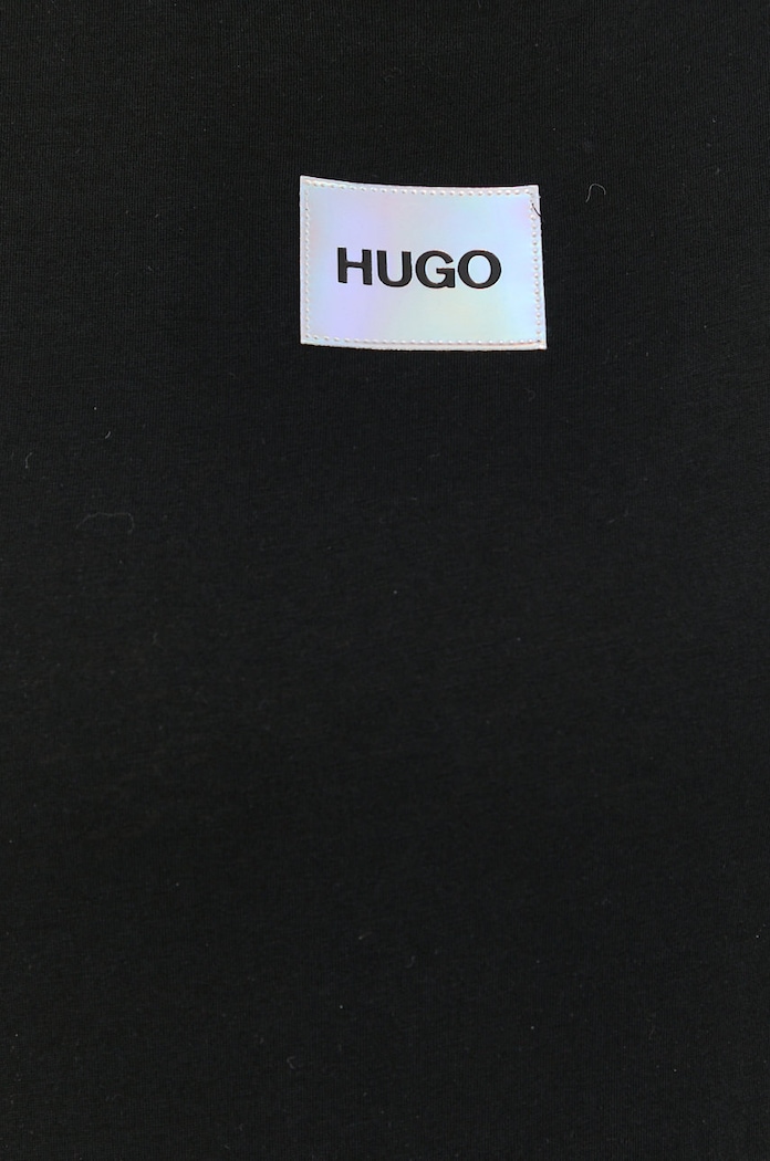 Bavlněné tričko Hugo 50456008 černá