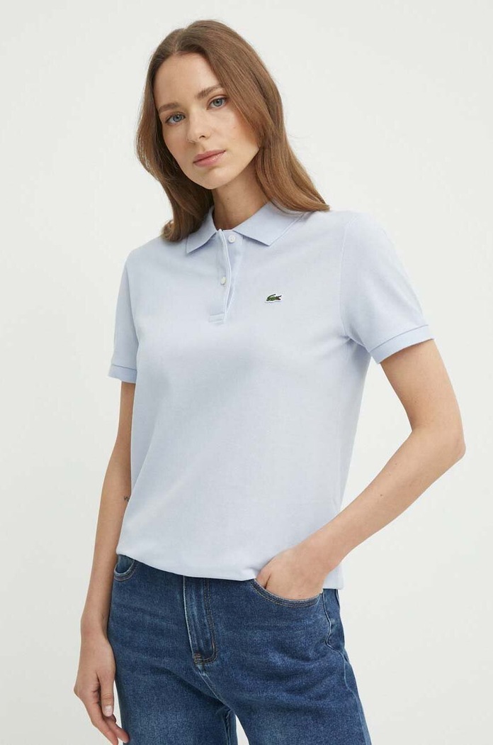 Lacoste polo dámské bavlněné bavlna modrá PF7839