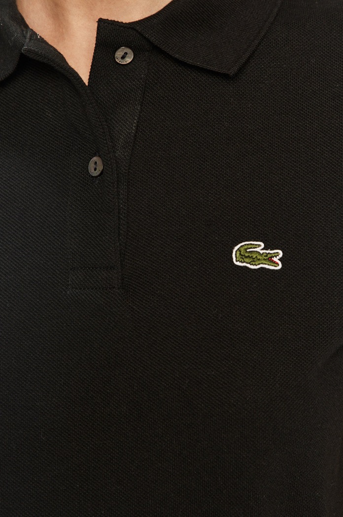 Lacoste πόλο βαμβακερό γυναικείο PF7839 μαύρο
