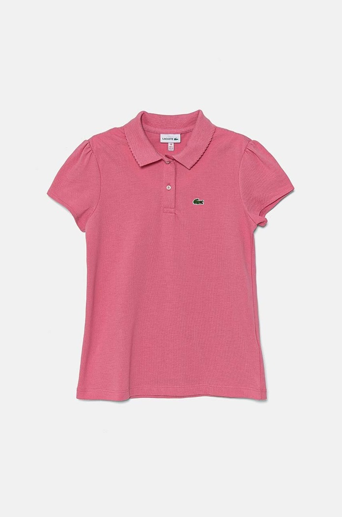Lacoste Polo bawełniane dziecięce różowy PJ3594