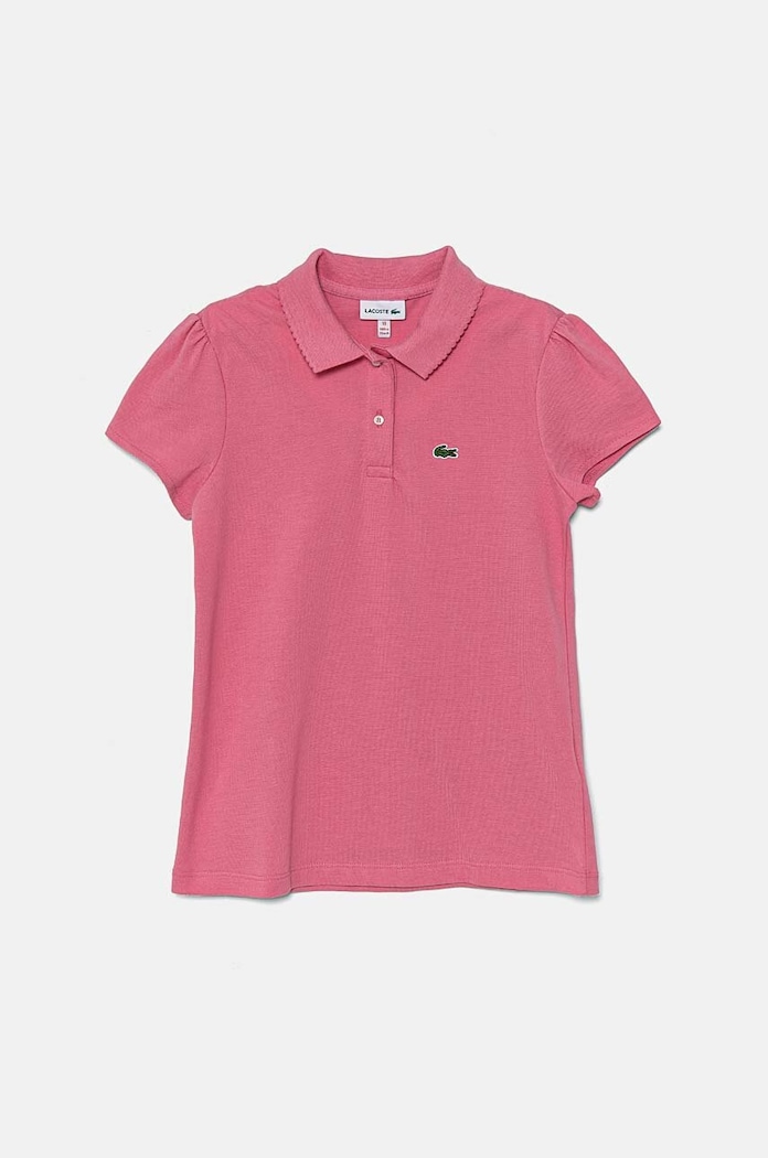 Lacoste Polo bawełniane dziecięce różowy PJ3594