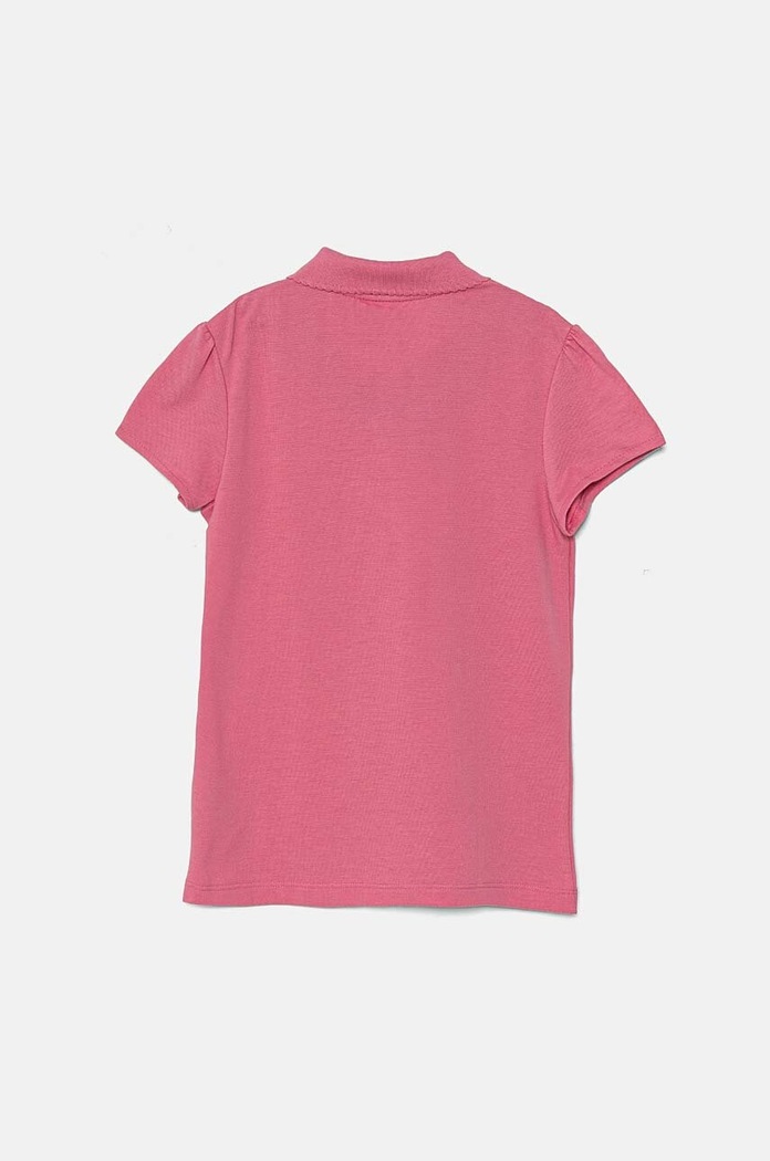 Lacoste Polo bawełniane dziecięce PJ3594 różowy SS25