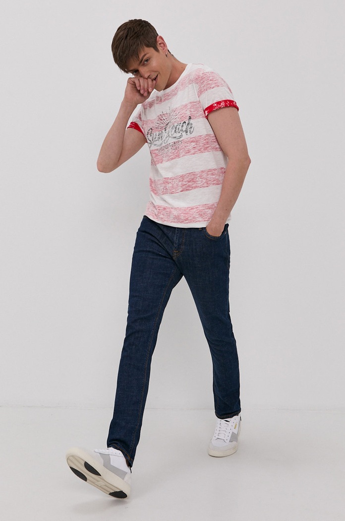 Jack & Jones T-shirt 12182716 czerwony SS21