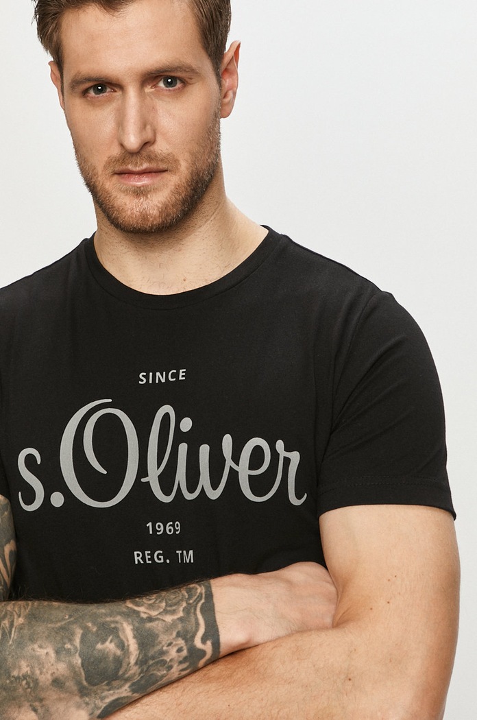 T-shirt bawełniany czarny 2057432