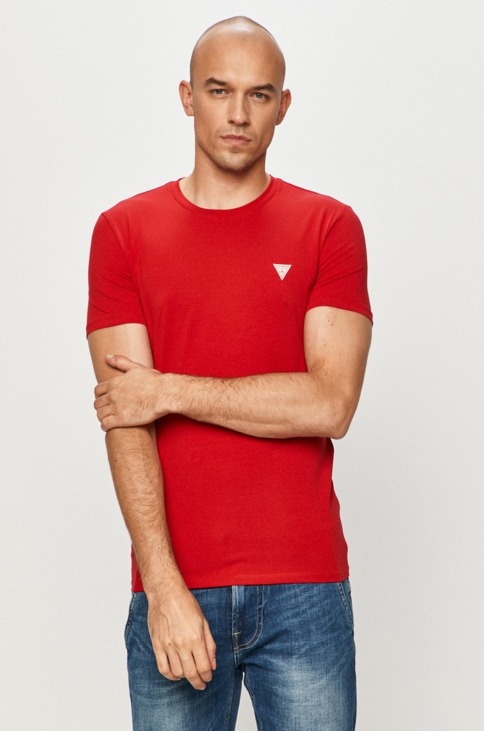 Guess T-shirt M1RI24.J1311 z elastanem czerwony M1RI24.J1311