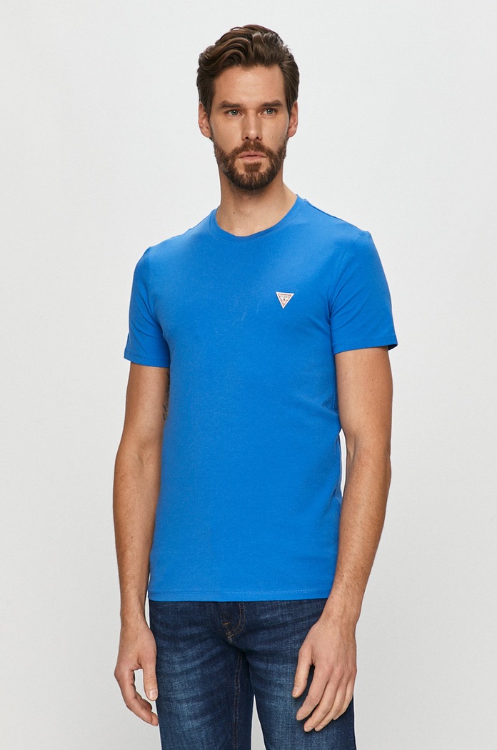 Tričko Guess s elastanem modrá M1RI24.J1311