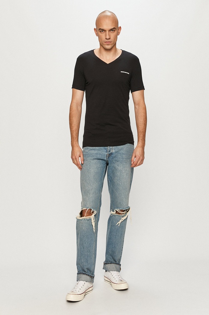 Calvin Klein Jeans - T-shirt J30J318068.4891 J30J318068.4891 czarny SS21