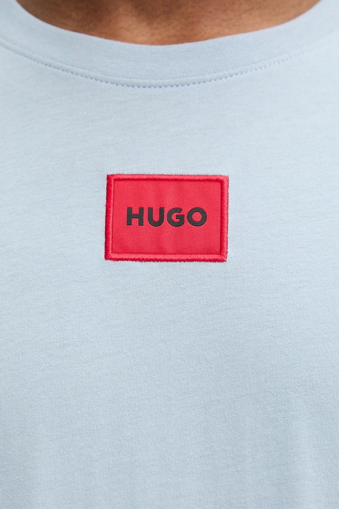 HUGO basic tričko pánske bavlnené Diragolino212 modrá 50447978