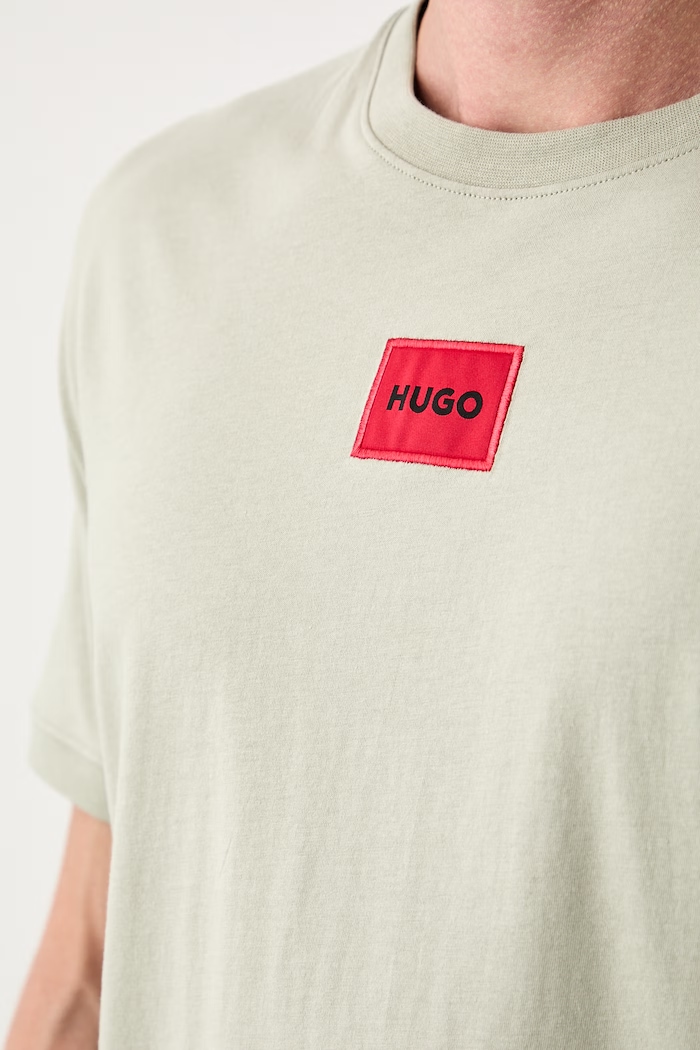 HUGO basic tričko pánske bavlnené Diragolino212 50447978 zelená