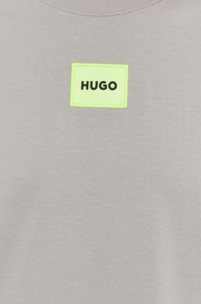 HUGO T-shirt basic męski bawełniany Diragolino212 50447978 szary