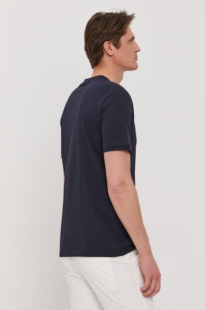 Ρούχα HUGO t-shirt basic ανδρικό βαμβακερό Diragolino212 50447978 σκούρο μπλε