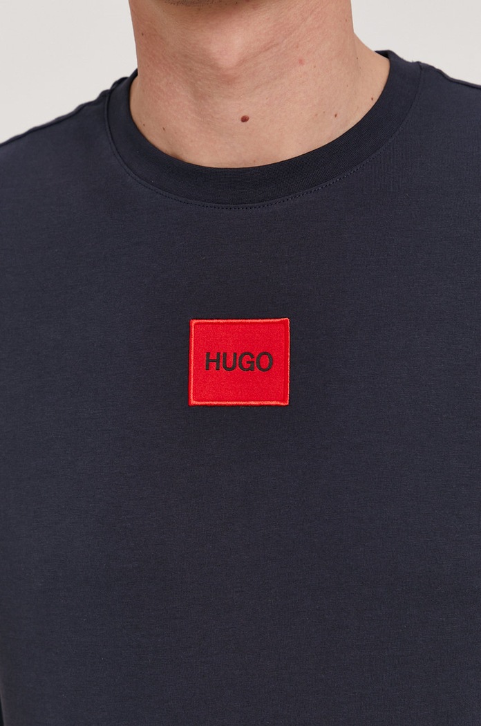 HUGO t-shirt basic ανδρικό βαμβακερό Diragolino212 50447978 σκούρο μπλε
