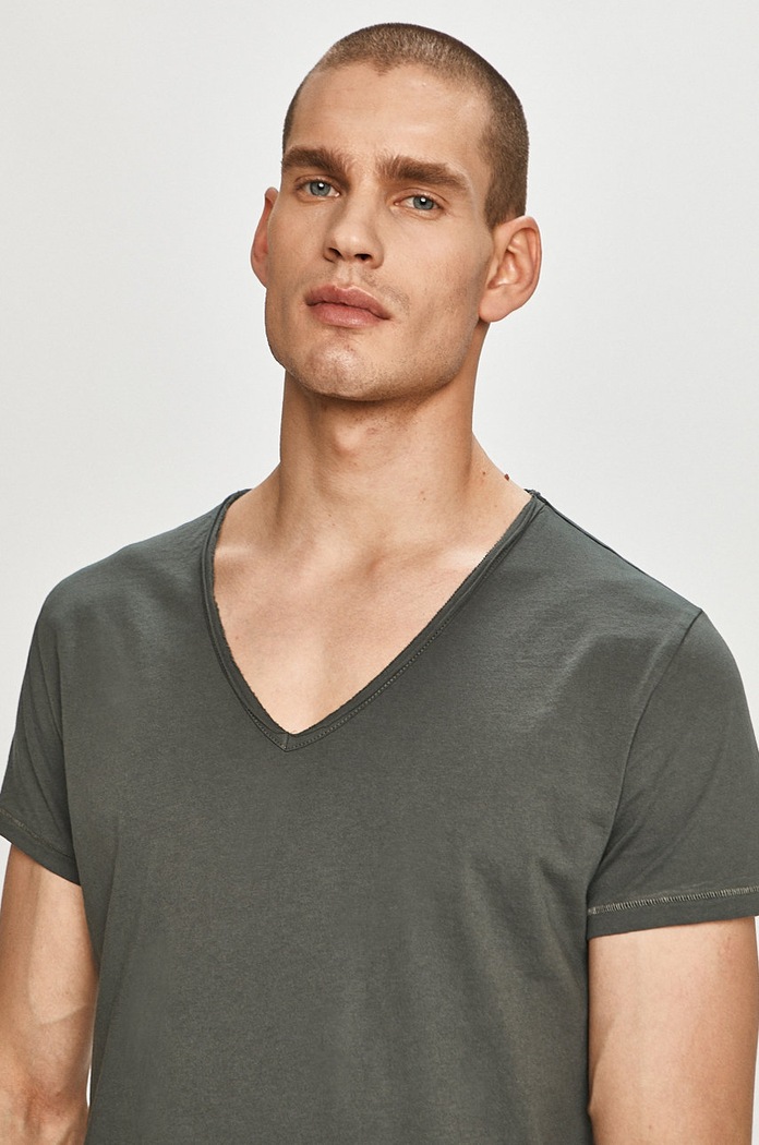 Tigha - T-shirt bawełna szary 100878