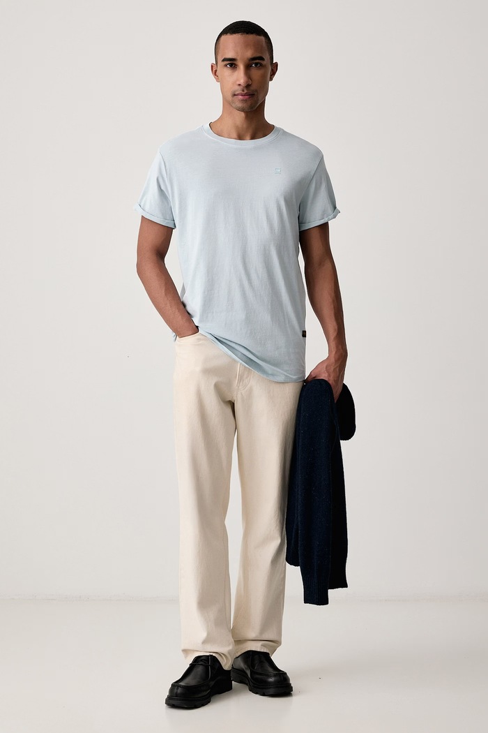 G-Star T-shirt męski bawełniany Lash D16396.2653 niebieski AA00