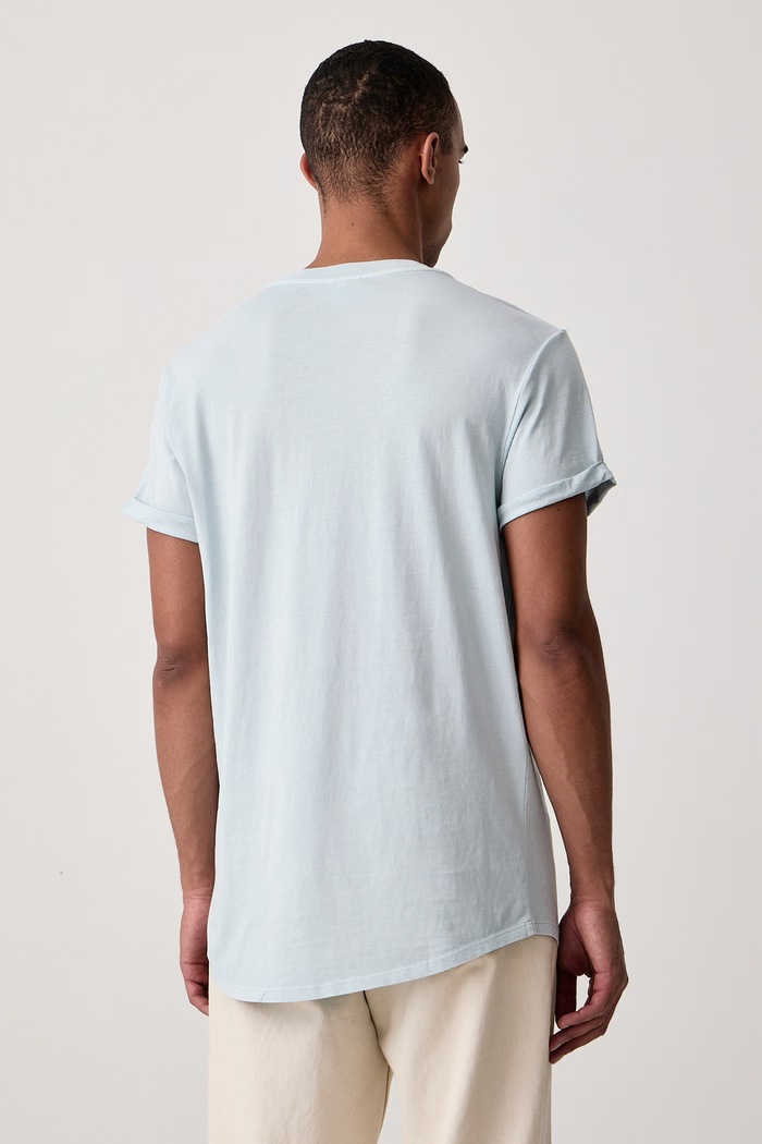 Odzież G-Star T-shirt męski bawełniany Lash D16396.2653 niebieski