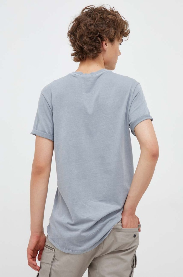 Odzież G-Star t-shirt męski bawełniany Lash D16396.2653 szary